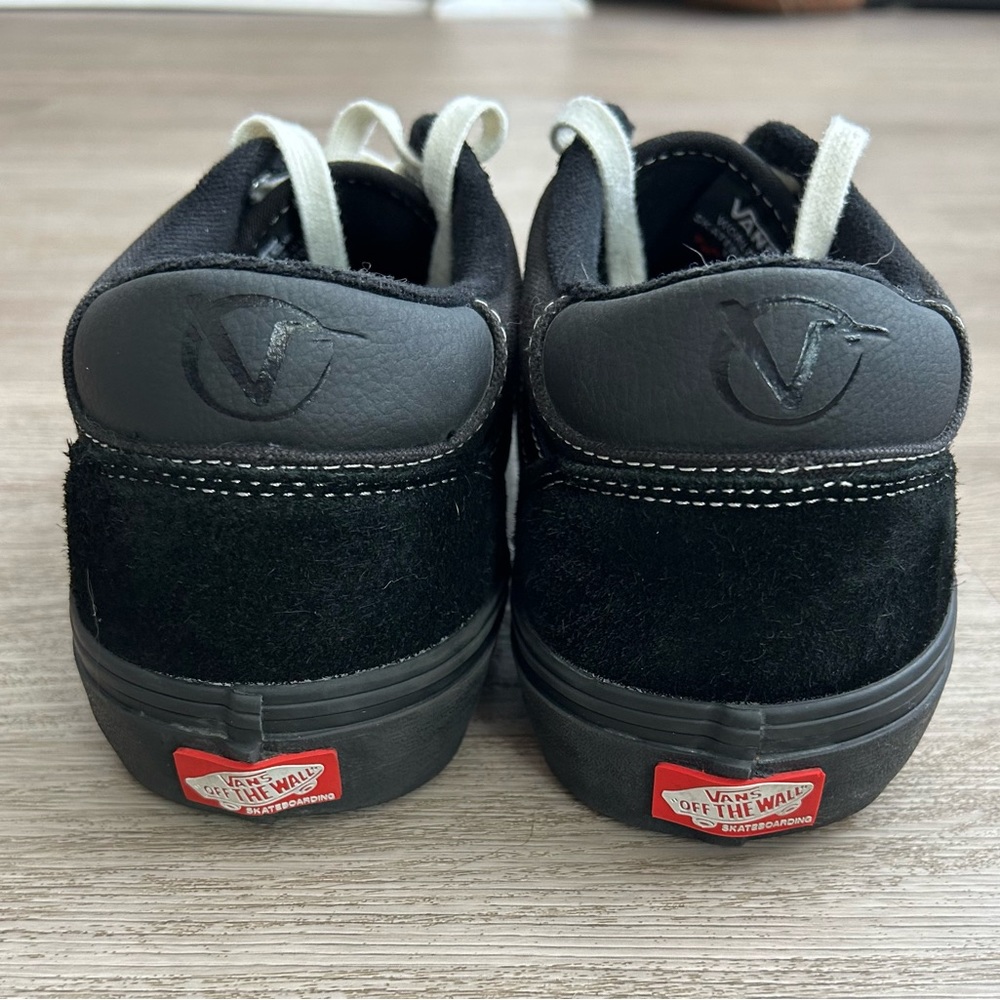 Vans Rowan Low Black Suede Canvas Skate Shoes - Picture 4 of 7